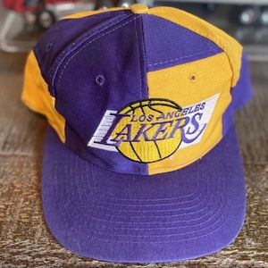 Vintage LA Lakers Drew Pearson Color Block Cap